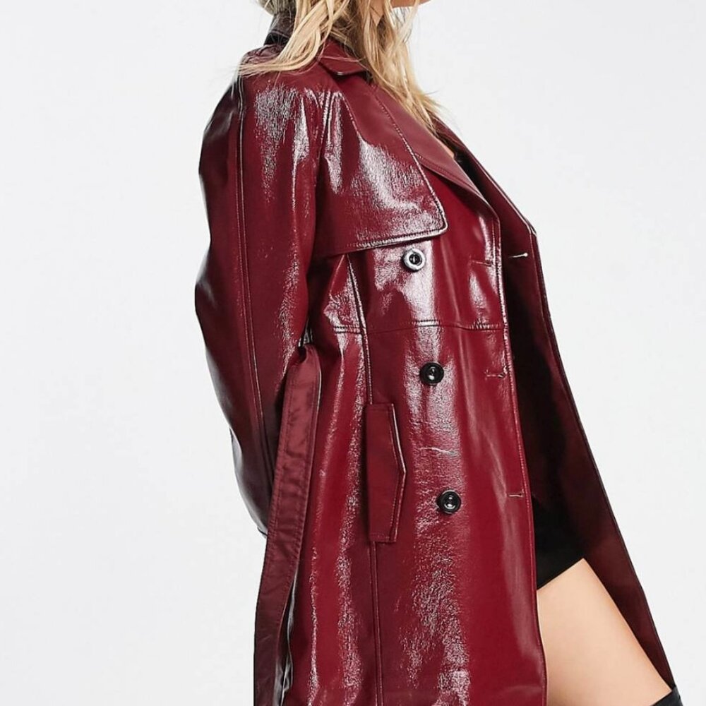 Trench coat in burgundy  brand new